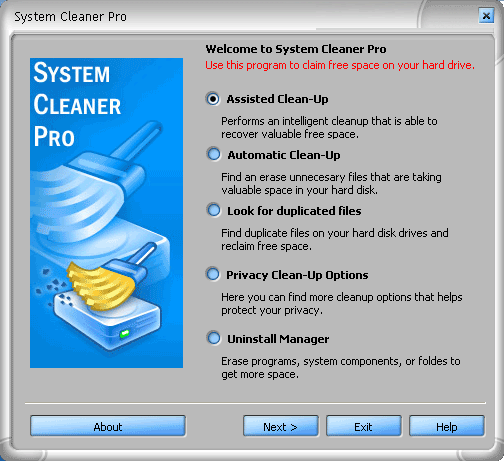 System Cleaner Pro Screenshot